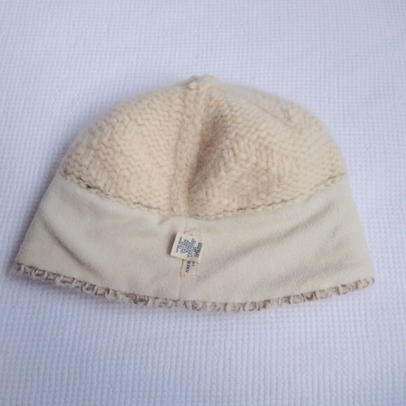 AMERICAN EAGLE Fuzzy Cream Knit Skull Cap Beanie Fleece Lined Angora Lambswool - Picture 5 of 7